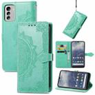 For Nokia G60 Mandala Flower Embossed Leather Phone Case(Green) - 1