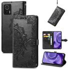 For Motorola Edge 30 Neo Mandala Flower Embossed Leather Phone Case(Black) - 1