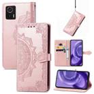 For Motorola Edge 30 Neo Mandala Flower Embossed Leather Phone Case(Rose Gold) - 1