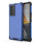 For Honor Play 40 Plus Honeycomb Shockproof Phone Case(Blue) - 1