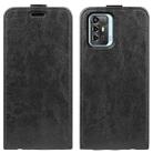 For ZTE Blade A72 5G R64 Texture Vertical Flip Leather Phone Case(Black) - 1