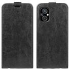 For Xiaomi Poco M5 R64 Texture Vertical Flip Leather Phone Case(Black) - 1