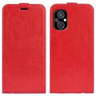 For Xiaomi Poco M5 R64 Texture Vertical Flip Leather Phone Case(Red) - 1