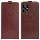 For Xiaomi Poco M5 R64 Texture Vertical Flip Leather Phone Case(Brown) - 1