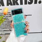 For Samsung Galaxy Z Flip4 Glitter Sequins Epoxy TPU Phone Case(Green) - 1