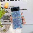 For Samsung Galaxy Z Flip4 Glitter Sequins Epoxy TPU Phone Case(Blue) - 1