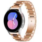 For Galaxy Watch 5 40 / 44mm Interbead Resin Metal Watch Band(Rose Gold Brown) - 1