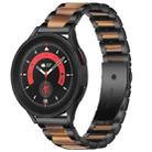 For Galaxy Watch 5 Pro 45mm Interbead Resin Metal Watch Band(Black Brown) - 1