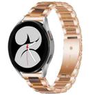 For Galaxy Watch 4 40 / 44mm Interbead Resin Metal Watch Band(Rose Gold Brown) - 1