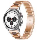 For Galaxy Watch 4 Classic 42 / 46mm Interbead Resin Metal Watch Band(Rose Gold Brown) - 1
