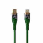 PD30W USB-C / Type-C to 8 Pin Transparent 3A Fast Charging Data Cable, Length: 1m(Green) - 1