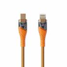 PD30W USB-C / Type-C to 8 Pin Transparent 3A Fast Charging Data Cable, Length: 1m(Orange) - 1