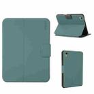 For iPad 10th Gen 10.9 2022 ENKAY TPU Back Cover Smart Leather Tablet Case with Pen Slot & Holder(Dark Green) - 1
