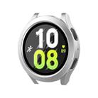 For Samsung Galaxy Watch4/5 44mm ENKAY Hat-Prince Waterproof Full Coverage PC Frame + 9H Tempered Glass Case(Bright Silver) - 1