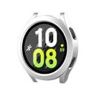 For Samsung Galaxy Watch4/5 44mm ENKAY Hat-Prince Waterproof Full Coverage PC Frame + 9H Tempered Glass Case(Matte Silver) - 1