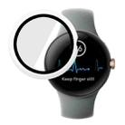 For Google Pixel Watch ENKAY Hat-Prince Full Coverage PC Frame + 9H Tempered Glass Case(White) - 1