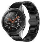 For Samsung Galaxy watch 46mm Armor Stainless Steel Metal Watch Band(Black) - 1