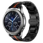 For Samsung Gear S3 Classic Armor Stainless Steel Metal Watch Band(Black+Red) - 1
