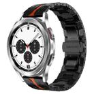For Samsung Galaxy Watch4 / Watch4 Classic Armor Stainless Steel Metal Watch Band(Black+Red) - 1