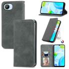 For Realme C30 Retro Skin Feel Magnetic Flip Leather Phone Case(Gray) - 1