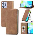 For Realme C31 Retro Skin Feel Magnetic Flip Leather Phone Case(Brown) - 1