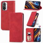 For Xiaomi Redmi Note 10 Pro Retro Skin Feel Magnetic Leather Phone Case(Red) - 1