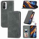 For Xiaomi Redmi Note 10 Pro Retro Skin Feel Magnetic Leather Phone Case(Gray) - 1