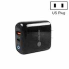 PD04 PD20W Type-C + QC18W USB Mobile Phone Charger with LED Indicator, US Plug(Black) - 1