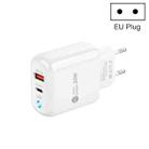 PD04 PD20W Type-C + QC18W USB Mobile Phone Charger with LED Indicator, EU Plug(White) - 1