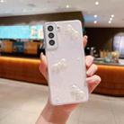 For Samsung Galaxy S21 FE 5G Pearl Bow Glitter Epoxy TPU Phone Case(Three Knots) - 1