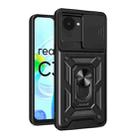 For Realme C30 4G India / Narzo 50i Prime Sliding Camera Cover Design Phone Case(Black) - 1
