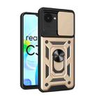 For Realme C30 4G India / Narzo 50i Prime Sliding Camera Cover Design Phone Case(Gold) - 1