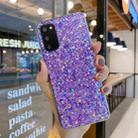 For Samsung Galaxy S23 5G Glitter Glitter Drop Glue TPU Phone Case(Purple) - 1
