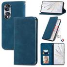 For Honor 70 Retro Skin Feel Magnetic Leather Phone Case(Blue) - 1