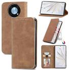 For Huawei Nova Y90 Retro Skin Feel Magnetic Leather Phone Case(Brown) - 1