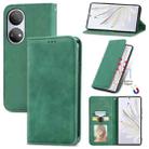 For Honor X7 Retro Skin Feel Magnetic Leather Phone Case(Green) - 1