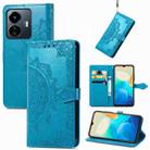 For vivo Y77 5G Global Mandala Flower Embossed Leather Phone Case(Blue) - 1