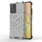 For Realme 10 Pro+ 5G Honeycomb Shockproof Phone Case(White) - 1