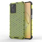 For Realme 10 Pro+ 5G Honeycomb Shockproof Phone Case(Green) - 1