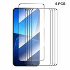 For Xiaomi 13 5pcs ENKAY Full Glue 0.26mm 9H 2.5D Tempered Glass Full Film - 1