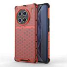 For vivo X90 Pro+ Honeycomb Shockproof Phone Case(Red) - 1