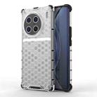 For vivo X90 Pro Honeycomb Shockproof Phone Case(White) - 1