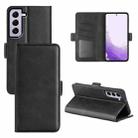 For Samsung Galaxy S23 5G Dual-side Magnetic Buckle Leather Phone Case(Black) - 1
