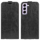 For Samsung Galaxy S23 5G R64 Texture Vertical Flip Leather Phone Case(Black) - 1