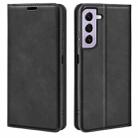 For Samsung Galaxy S23 5G Retro-skin Magnetic Suction Leather Phone Case(Black) - 1