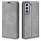 For Samsung Galaxy S23 5G Retro-skin Magnetic Suction Leather Phone Case(Grey) - 1