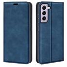 For Samsung Galaxy S23 5G Retro-skin Magnetic Suction Leather Phone Case(Dark Blue) - 1