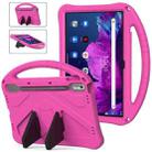 For Lenovo Tab P11 Pro 11.2 2023 TB-132FU / TB-138FC / P11 Pro11.5 2022 TB-J706F 2021 / TB-J716 2022 EVA Shockproof Tablet Case with Holder(Rose Red) - 1