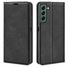 For Samsung Galaxy S23+ 5G Retro-skin Magnetic Suction Leather Phone Case(Black) - 1