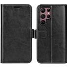 For Samsung Galaxy S23 Ultra 5G R64 Texture Leather Phone Case(Black) - 1